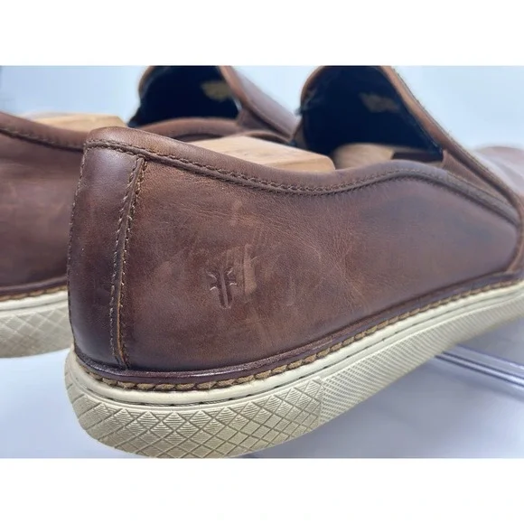 Frye Gates Slip On Brown Leather Loafer Sneakers Casual Shoes Men's Size 11.5 - Picture 8 of 11